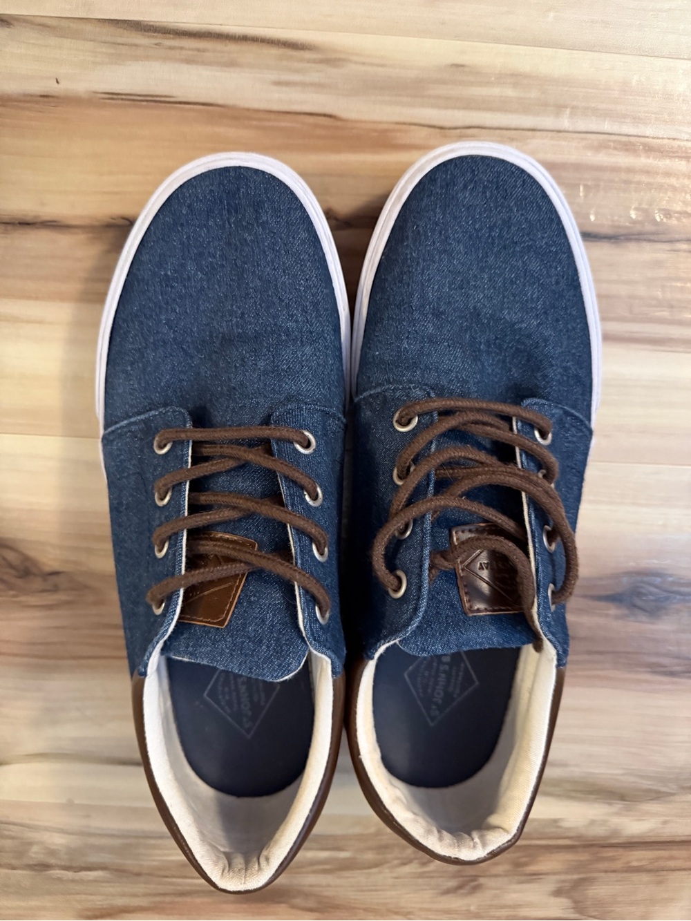 St. Johnโs Bay Bryce Denim Sneakers Menโs Size 9M